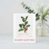 KRISTMAS POSTCARD DER SAISON-GREETINGS POSTKARTE (Stehend Vorderseite)