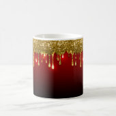 KRISTMAS RED with GOLD HOLIDAY TROPFEN PATTERNS Kaffeetasse (Mittel)