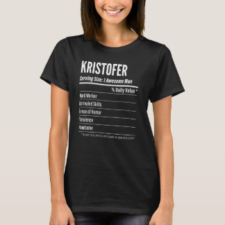 Kristofer Serving Size Nutrition Label Kalorien T-Shirt