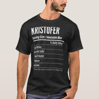 Kristofer Serving Size Nutrition Label Kalorien T-Shirt