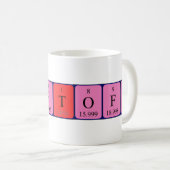 Kristoff Namen-Tasse periodischer Tabelle Kaffeetasse (VorderseiteRechts)