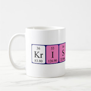 Kristoff Namen-Tasse periodischer Tabelle Kaffeetasse