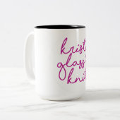 Kristy GlasStrick-Tasse Zweifarbige Tasse (Vorderseite Links)
