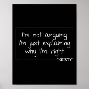 Kristy Quote Personalisiert Name Funny Geburtstags Poster