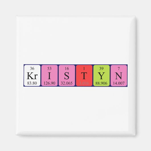 Kristyn Periodenmagnetmagnet Magnet (Vorne)