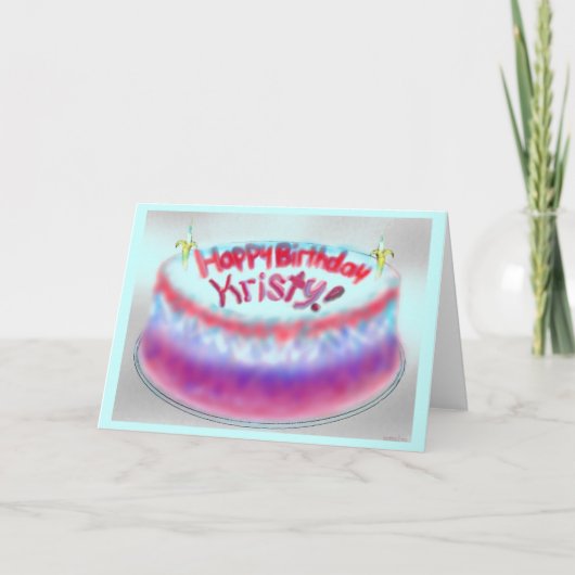 Kristys Geburtstagskarte Karte (Vorderseite)