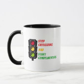 "Kritik beenden" Tasse (Links)