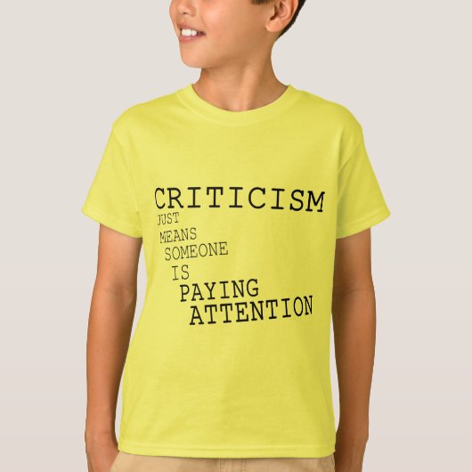 Kritik T-Shirt (Vorderseite)