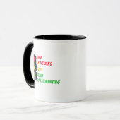 "Kritik unterlassen" Tasse (Vorderseite Links)