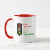 "Kritik unterlassen" Tasse (Links)