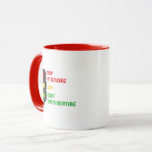 "Kritik unterlassen" Tasse (Vorderseite Links)
