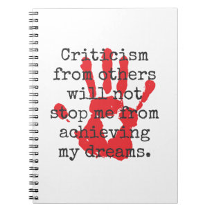 Kritik von anderen wird nicht aufhören - Inspirati Notizblock
