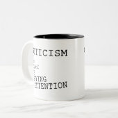 Kritik Zweifarbige Tasse (Vorderseite Links)