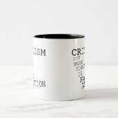 Kritik Zweifarbige Tasse (Mittel)
