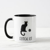 Kritische Ausrüstungs-lustiges Katze D20 Tasse (Links)