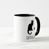 Kritische Ausrüstungs-lustiges Katze D20 Tasse (VorderseiteRechts)