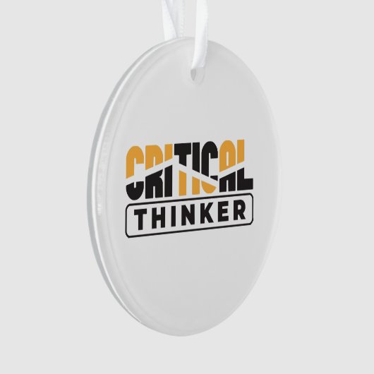 Kritischer Denker denkt selbst Ornament (Vorderseite)