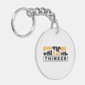 Kritischer Denker denkt selbst Schlüsselanhänger (Vorderseite links)