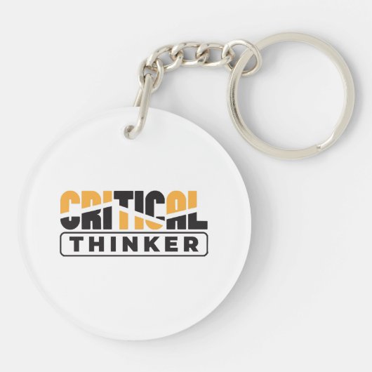 Kritischer Denker denkt selbst Schlüsselanhänger (Rückseite)