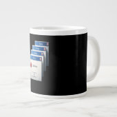 Kritischer Fehler — Retro-Windows-Warnfelder-Grafi Jumbo-Tasse (Vorderseite Rechts)