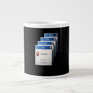 Kritischer Fehler — Retro-Windows-Warnfelder-Grafi Jumbo-Tasse
