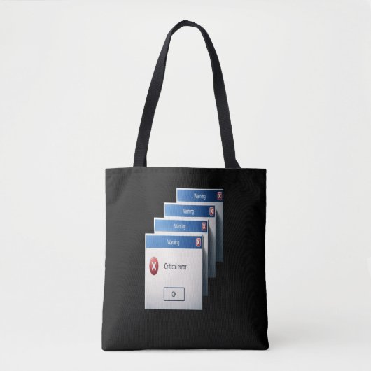 Kritischer Fehler — Retro-Windows-Warnfelder-Grafi Tasche (Vorderseite)