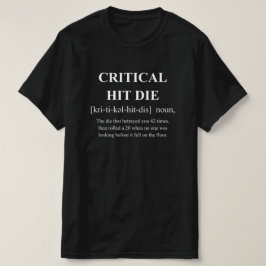 Kritischer Würfelwitz mit weißem Text T-Shirt