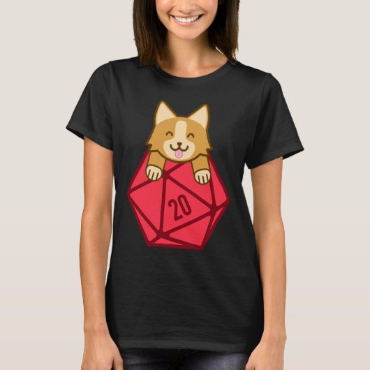 Kritisches Corgi T-Shirt (Vorderseite)