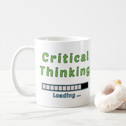 Kritisches Denken Kaffeetasse (Mit Donut)