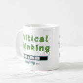 Kritisches Denken Kaffeetasse (Vorderseite Links)