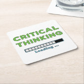 Kritisches Denken Rechteckiger Pappuntersetzer (angewinkelt)
