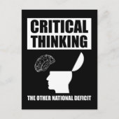Kritisches Denken über das andere nationale Defizi Postkarte (Vorderseite)