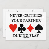 Kritisieren Sie niemals Ihren Partner während der  Einladung (Vorne/Hinten)