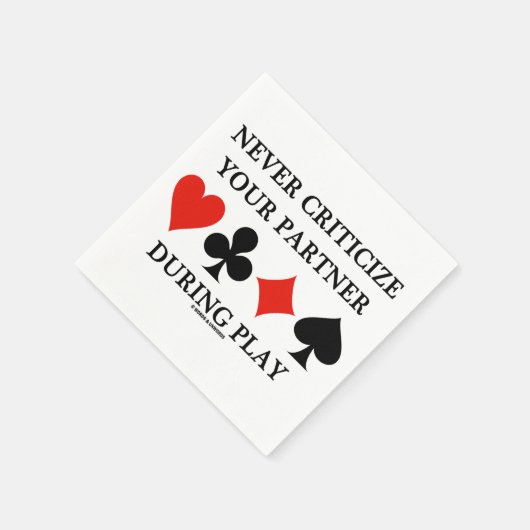 Kritisieren Sie niemals Ihren Partner während der  Serviette (Ecke)