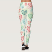 Kritzel-Herzen & Sterne Leggings (Rückseite)