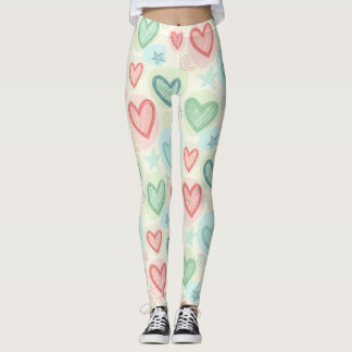 Kritzel-Herzen & Sterne Leggings