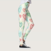 Kritzel-Herzen & Sterne Leggings (Rechts)
