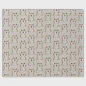 Kritzel-Katzen-Geschenkpapier Grau Geschenkpapier (Flach)
