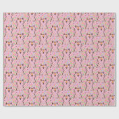 Kritzel-Katzen-Geschenkpapier Rosa Geschenkpapier (Flach)