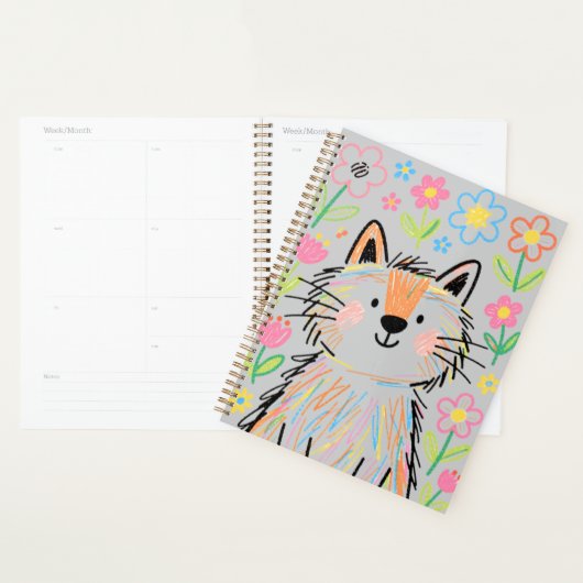 Kritzel-Katzen-Planer Grau Planer (Anzeige)