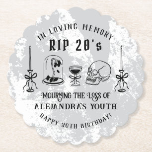 Kritzel RIP 20er Tod meiner Jugend 30. Geburtstag Untersetzer