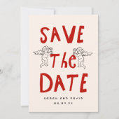 Kritzel-Romantik Gekritzel-Speichern-des-Datums Save The Date (Vorderseite)