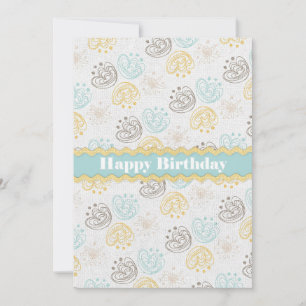 Kritzelblumen Alles Gute zum Geburtstag Karte