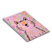 Kritzelkatze Notizbuch Rosa Notizblock (Rechte Seite)