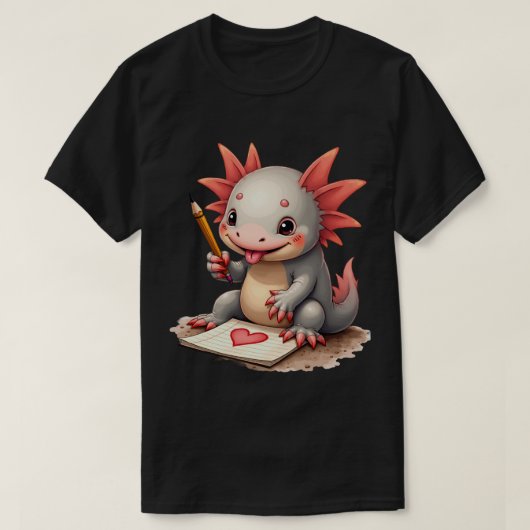 Kritzelndes Axolotl T-Shirt (Design vorne)