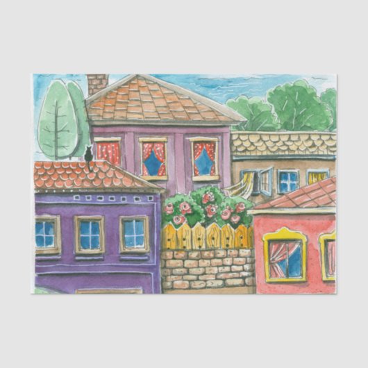 Kritzelstadt Seidenpapier (Vorderseite)