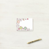 Kritzelt Post-it Klebezettel (Auf Schreibtisch)