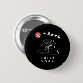 Kriya Yoga Lehrer Kriya Yoga Anfänger Design Button (Vorne & Hinten)