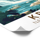 Krka Nationalpark Kroatien Illustration Reisen Kun Poster (Ecke)