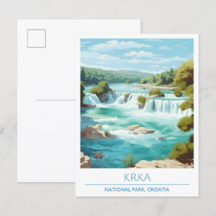 Krka Nationalpark Kroatien Kunst, Dichtung und Mus Postkarte